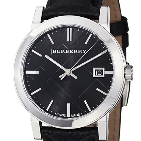 burberry bu9009|Burberry City Black Dial Black Leather Men's Watch BU9009.